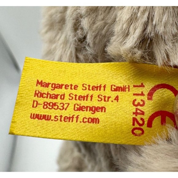Steiff limited Margarete honey bear #113420 soft cuddly 8” tan plush - Picture 5 of 7